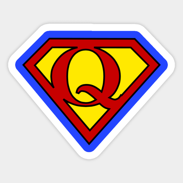 Superhero Symbol Letter Q Sticker by NextLevelDesignz